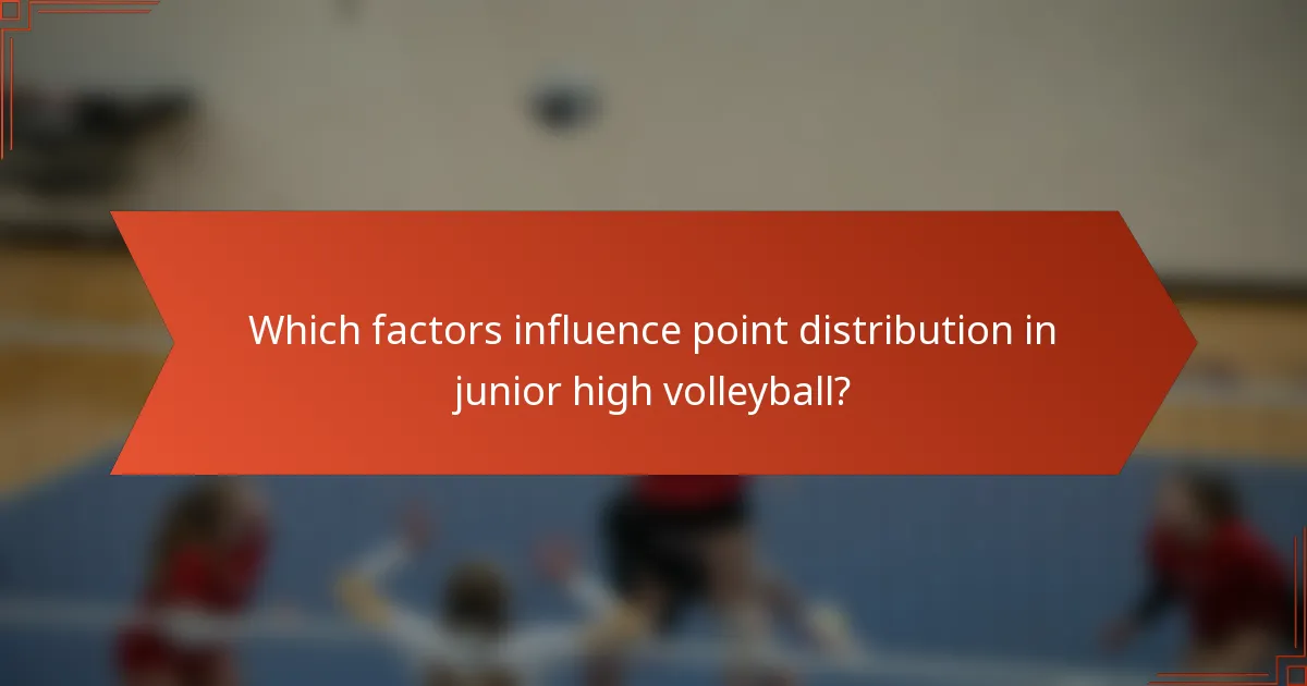 Which factors influence point distribution in junior high volleyball?