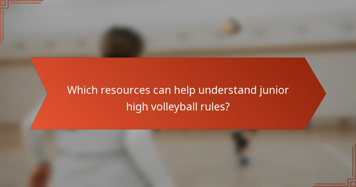 Which resources can help understand junior high volleyball rules?